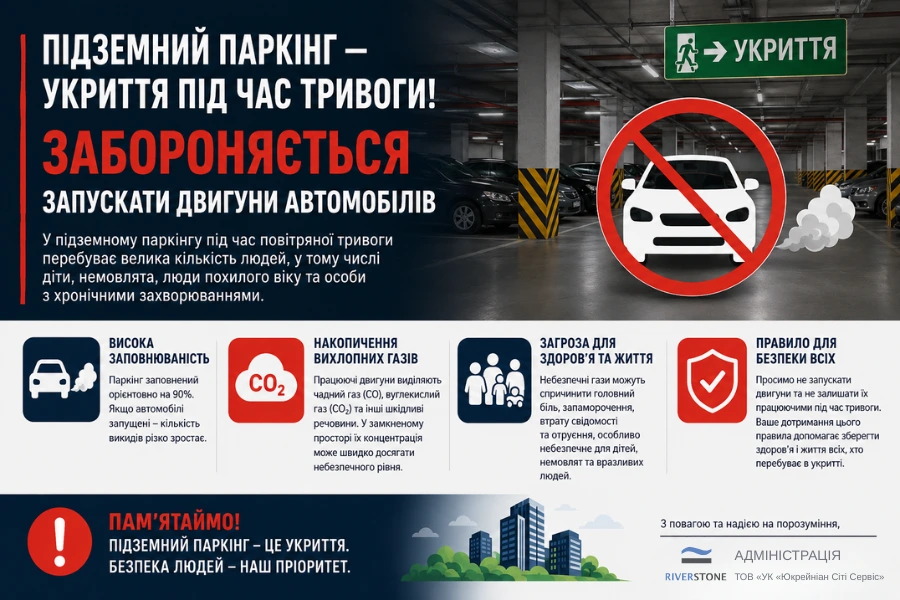 Чому під час тривоги заборонено запускати двигуни в паркінгу Чому під час тривоги заборонено запускати двигуни в паркінгу